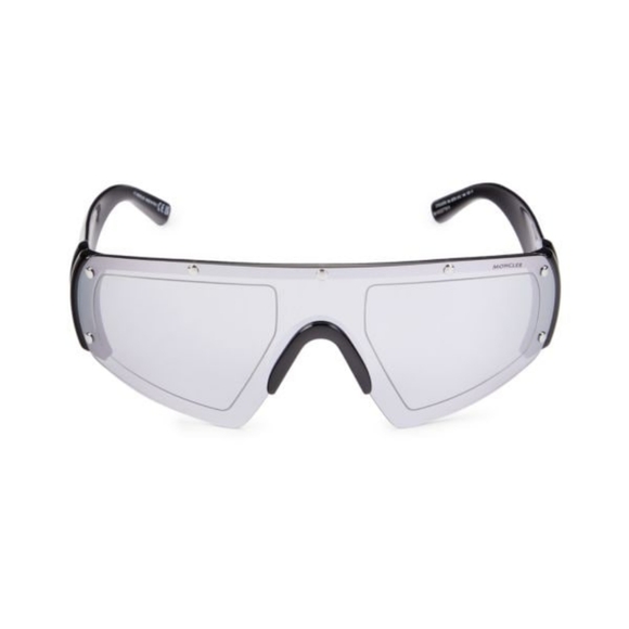 $485 Mens Authentic MONCLER Sporty 76mm Sunglasses Black/Smoke - Picture 6 of 7